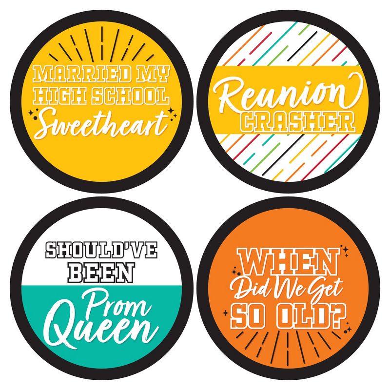 Big Dot of Happiness Still Got Class - High School Reunion Party Funny Name Tags - Party Badges Sticker Set of 12, 5 of 7