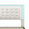 CAVINAS Full/King Size Modern Platform Bed Frame with LED Lights Headboard & 4 Storage Drawers,No Box Spring Needed - 3 of 4