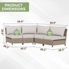 EAGLE PEAK Coastal Vista Curved Outdoor Wicker Sofa with Cushions, Patio Furniture Sets Outdoor Sectional Patio Conversation Set - 2 of 4