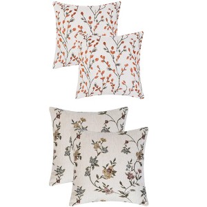 REGALWOVEN 4 Pcs Floral Pattern Throw Pillow Cases for Home Decor - 1 of 4