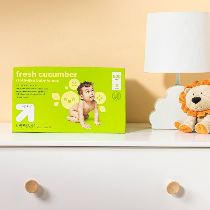 Fresh Cucumber Baby Wipes- up & up™ (Select Count), 3 of 16