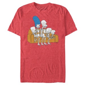 Men's The Simpsons Skeleton Family Couch T-Shirt - 1 of 4
