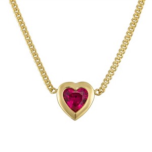 Designs By Gioelli 14K Gold Over Sterling Silver Gemstone Curb Chain Necklace - 1 of 2