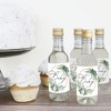 Big Dot of Happiness Boho Botanical Baby - Mini Wine and Champagne Bottle Label Stickers - Greenery Baby Shower Favor Gift for Women and Men 16 Ct - 3 of 4