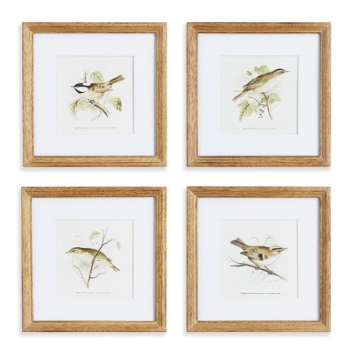Plum & Post Perching Bird Study Petite, Set Of 4