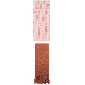 REGALWOVEN 2 Packs Cotton Soft Absorbent Tassels and Waffle Hand Towel - 1 of 4