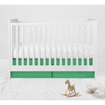 Bacati - Pin Dots Crib/Toddler Bed Skirt - Green
