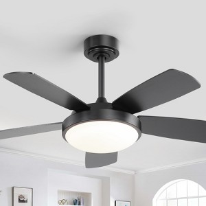 42 inch Ceiling fan with Light and Remote 3CCT Reversible 6 Speeds Quiet Modern Ceiling Fan with Light for Indoor Outdoor Bedroom Patio Living Room - 1 of 4