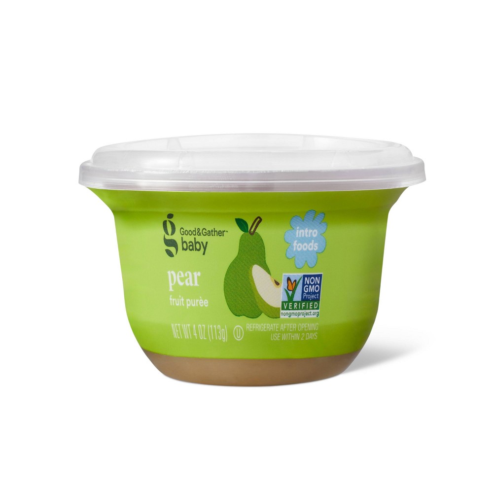 Baby Food Tub - Pears - 4 oz - Good & Gather™: Pureed, Kosher, Non-GMO, Ready to Eat