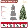 Racxily 7.5ft Artificial Christmas Tree:Pre-Lit (560 Lights) & Pre-Decorated (Frosted Pine,Cones, Berries),Perfect for Home/Office/Holiday Parties - 4 of 4