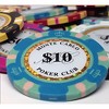 Slickblue 25-Pack Monte Carlo 14g Poker Chips, Clay Composite, Holo Inlay, Casino Style Set, Multi-Color, $1-$10,000 - 2 of 3