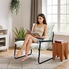 Hooseng Modern Accent Chair, Fluffy Living Room Chair with Removable Cushion, Armchair Chairs With Metal Frame for Bedroom Balcony Reading Room - 3 of 4