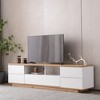 Modern TV Stand for TVs up to 80",Media Console with Storage Cabinets, Entertainment Center for Living Room or Bedroom–The Pop Home - 2 of 4