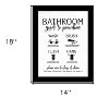 HomeRoots Bathroom Guide Black Framed Print Bathroom Wall Art - 3 of 3