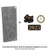 Big Dot of Happiness New Year's Eve - Gold Paper Straw Decor - 2025 New Years Eve Party Striped Decorative Straws - Set of 24 - 3 of 4