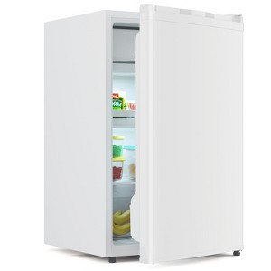 4.4 Cu. Ft Mini Fridge with Freezer - Adjustable Glass Shelves, Crisper Drawer, Single Door Design, Ideal for Dorms, Offices, and Small Spaces - 1 of 4
