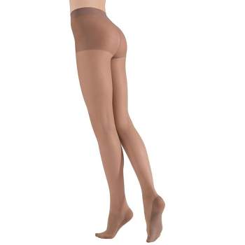 NO NONSENSE Control Top Reinforced Toe Pantyhose Size Q Tan 1 Pair NEW  (W-2)