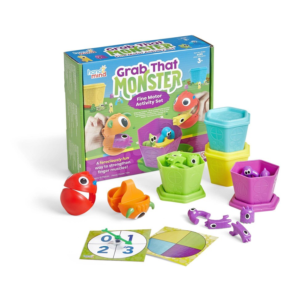 Photos - Educational Toy Hand2Mind Grab That Monster Fine Motor Activity Set