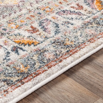 Hand-Knotted Oval Yellow and Blue Synthetic Fur Rug 8' x 10'