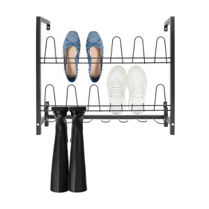 YIYIBYUS Metal Shoe Organizer, Wall Mounted Shoe Rack, Metal Hanging Shoe Rack - 1 of 4