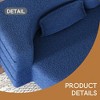 Modern Floor Sofa with 2 Pillows,Convertible Teddy Fabric Foam-Filled Sleeper Sofa Bed,15" Full Size Folding Mattress - Leovsnove - 4 of 4