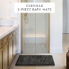 Soft Absorbent Chenille Bath Mat Rug with Anti-Skid Rubber Backing - Becky Cameron - 2 of 4