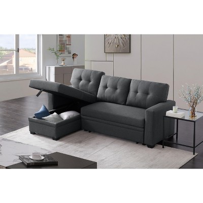 NicBex Couches for Living Room Pull out Sectional Sofa Couches Modern Comfy Upholstered Sofa with Chaise and Storage