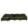 Modular L-Shaped Sectional Sofa with Flared Arms & Movable Ottoman - 4 of 4