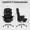 Big&Tall Ergonomic Office Chair,Office Chair With Lumbar Support, Footrest,Computer Chair With Outward Fixed Soft Armrests Swivel-Tanpinhause - 4 of 4