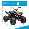 Officially Licensed Mc-Laren Ride on Car, 24V Battery Powered, 4-Wheeler Quad Car Toy ATV for 3-8yrs, Electric Off-Road Car with 2 Speeds - 3 of 4