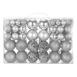 Unique Bargains Plastic Party Wedding Christmas Decorative Hanging Ornament Balls 2.4" 30 Pcs - 1 of 4