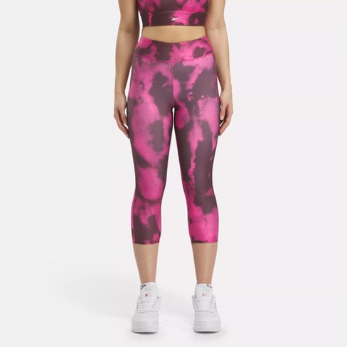 Reebok Id Train Allover Print Capri Leggings S Classic Maroon : Target