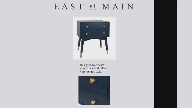 Knox 2 Drawer Side Table with Brass Accents - East at Main, 2 of 13, play video