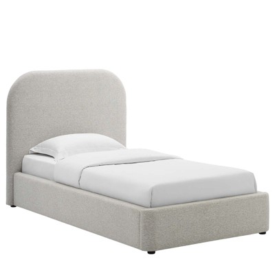Modway Keynote Upholstered Fabric Curved Twin Platform Bed