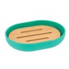 Evideco French Home Goods Versatile Soap Dish with Bamboo Tray - Bathroom Organizer for Stylish and Functional Storage - 2 of 4