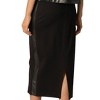 Women's Fitted Ponte & Faux Leather Skirt - Before You - 3 of 4