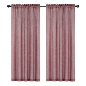 Kate Aurora 1 Piece Moroccan Sparkle Rod Pocket Semi Sheer Voile  Window Curtain Panel - 1 of 3