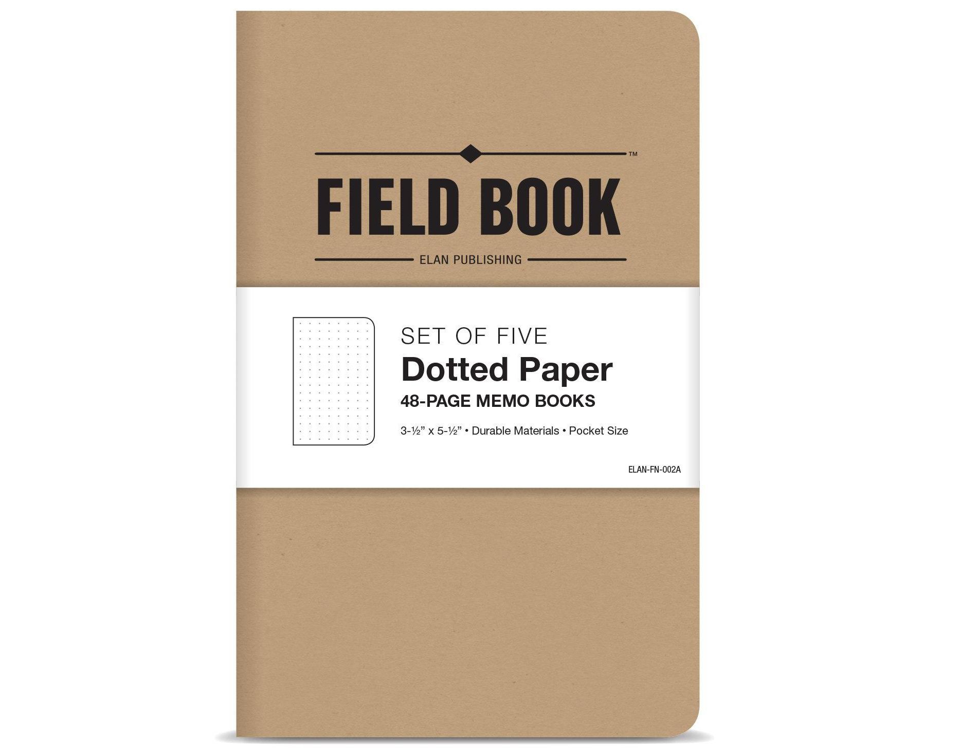 Elan Publishing Company Mini Field Book Set - Dots Text / Kraft Cover