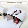 Unique Bargains Large Capacity Zipper Personalized Small Makeup Bag White - 3 of 4