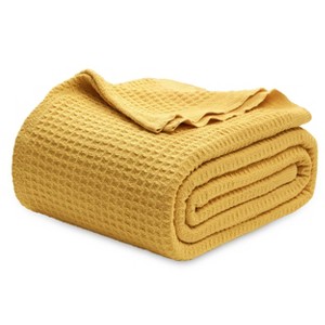 Bedsure | Waffle Weave 100% Cotton Solid Blanket For All Season, Breathable and Soft, Waffle Weave Blanket for Summer Spring, Bed Blanket, Best Gift - 1 of 4