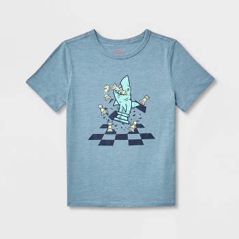 Kids' Adaptive Short Sleeve Graphic T-shirt - Cat & Jack™ Light Blue Xs ...