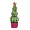 Transpac Resin 12 in. Multicolor Christmas Feliz Navidad Cactus Tree - 4 of 4