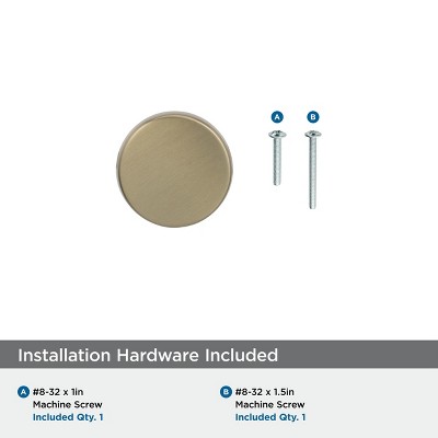 Golden Champagne Round Matte Bronze Cabinet Knob with Mounting Hardware