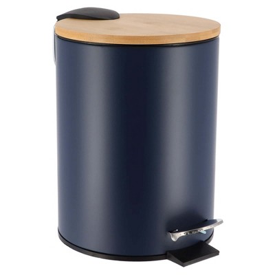 Evideco French Home Goods Stylish Trash Can with Bamboo Lid and Pedal, 2.5L Capacity