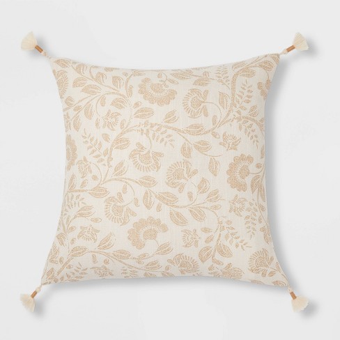 Modern Tufted Square Throw Pillow Summer Wheat - Threshold™ : Target