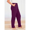 Roaman's Women's Plus Size Straight Leg Soft Knit Pant - 4 of 4