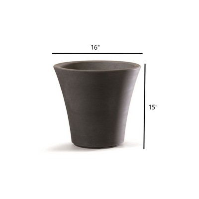 Cappuccino 16" Indoor/Outdoor Plastic Round Planter