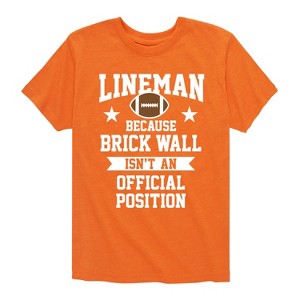 Boys' - Instant Message - Lineman Brick Wall Position Short Sleeve Graphic T-Shirt - 1 of 4
