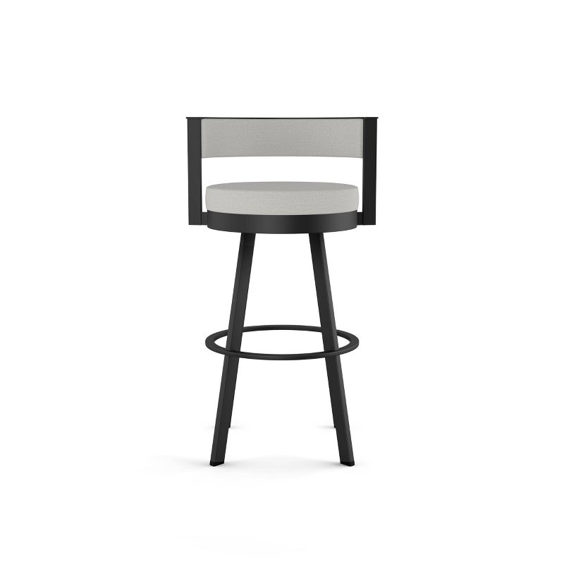 Amisco Browser Upholstered Counter Height Barstool Light Gray/Black, 1 of 8