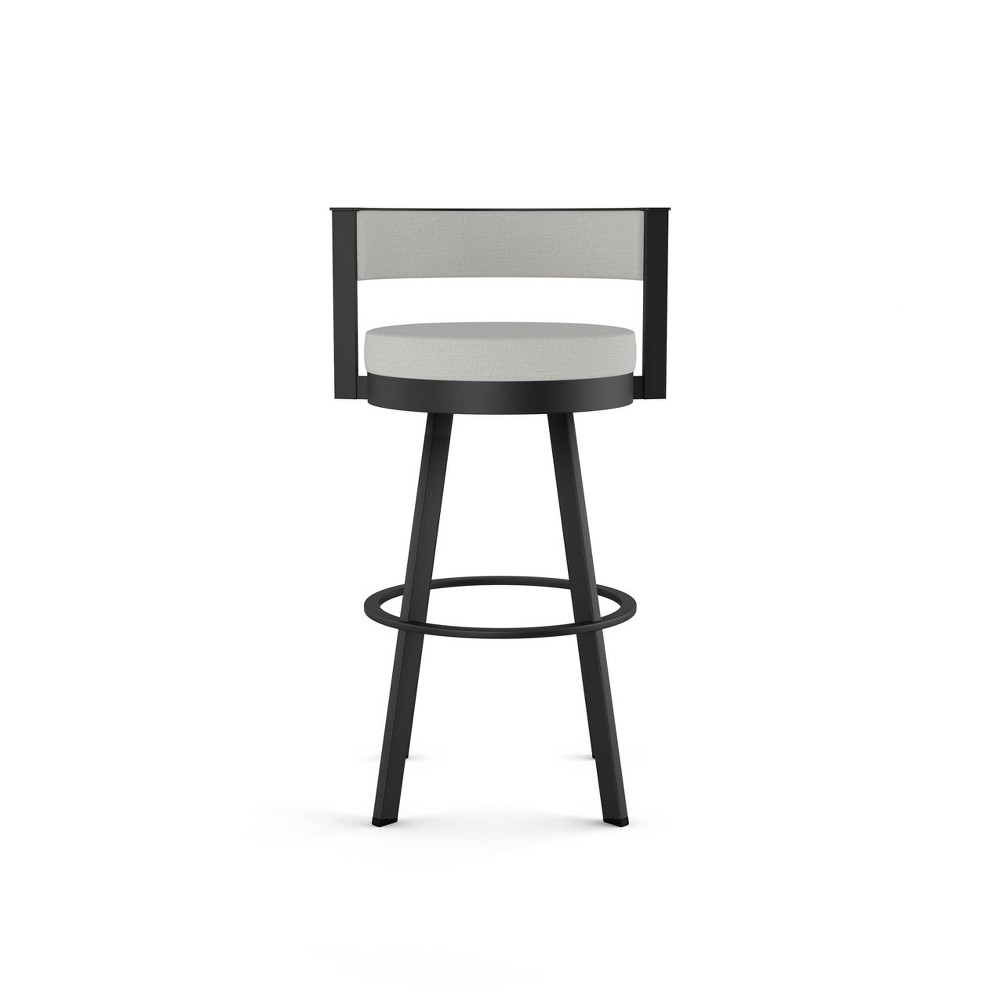 Photos - Storage Combination Amisco Browser Upholstered Counter Height Barstool Light Gray/Black